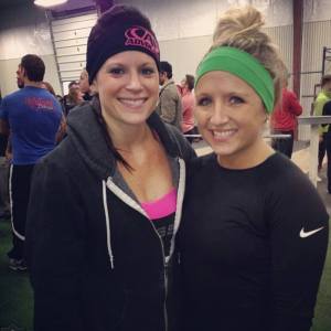 My cousin Shannon and I at the Field of Teams Competition at Crossfit Kilo, November 2013 